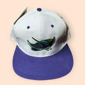 Vintage Tampa Bay Devil Rays 1990s Snapback Hat Deadstock New Tags Logo 7 Vtg